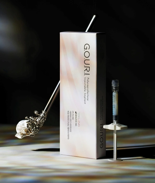 DEXLEVO’s official visual of GOURI packaging and syringe