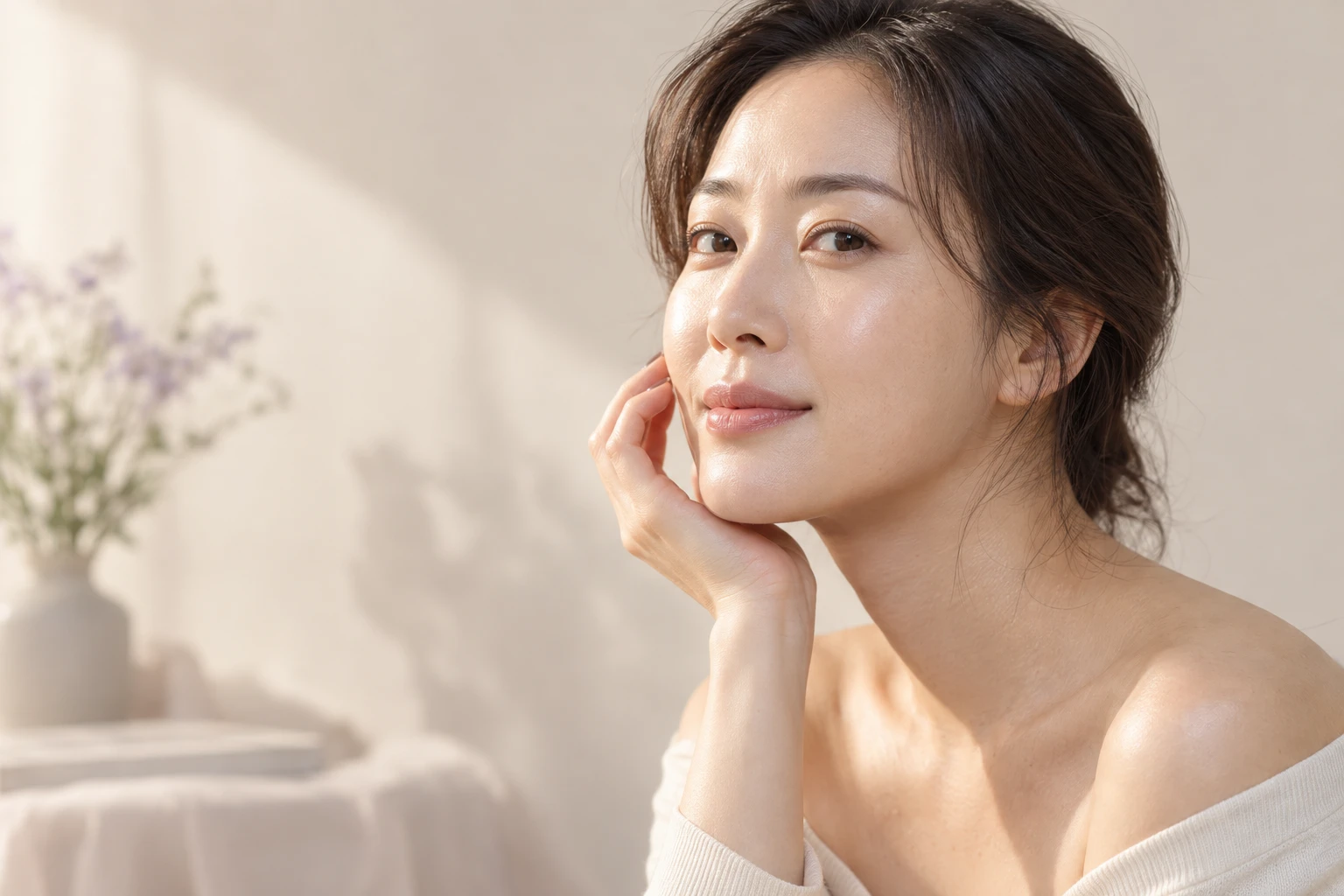 Illustrative portrait of a woman in natural light